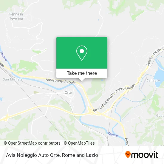 Avis Noleggio Auto Orte map