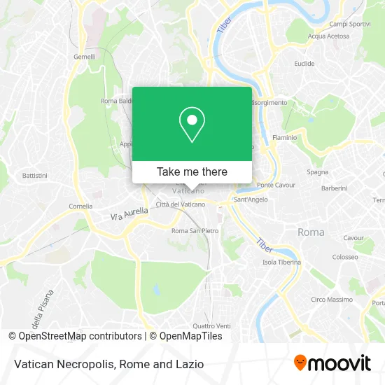 Vatican Necropolis map