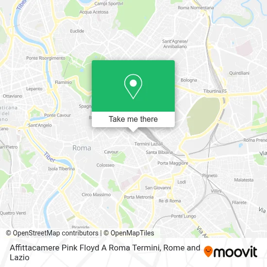 Affittacamere Pink Floyd A Roma Termini map