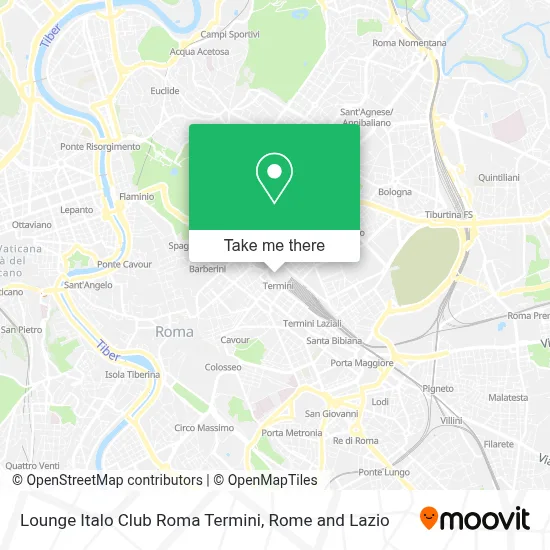 Lounge Italo Club Roma Termini map