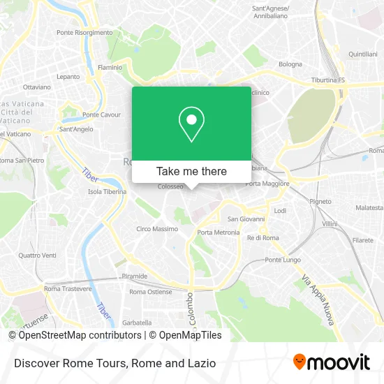 Discover Rome Tours map