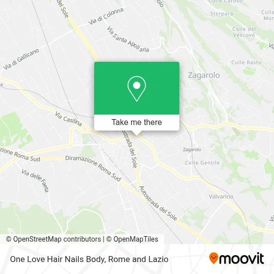 One Love Hair Nails Body map