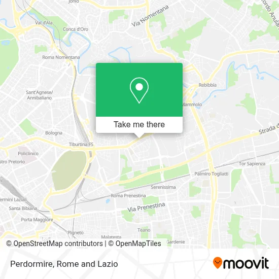 Perdormire map