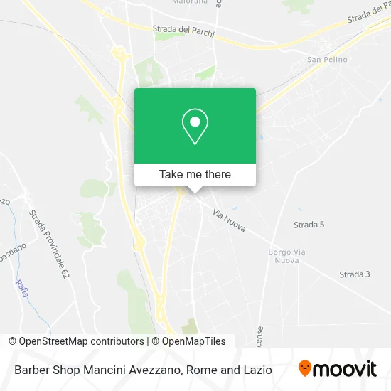 Barber Shop Mancini Avezzano map