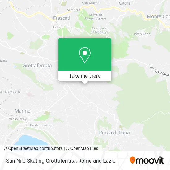 San Nilo Skating Grottaferrata map