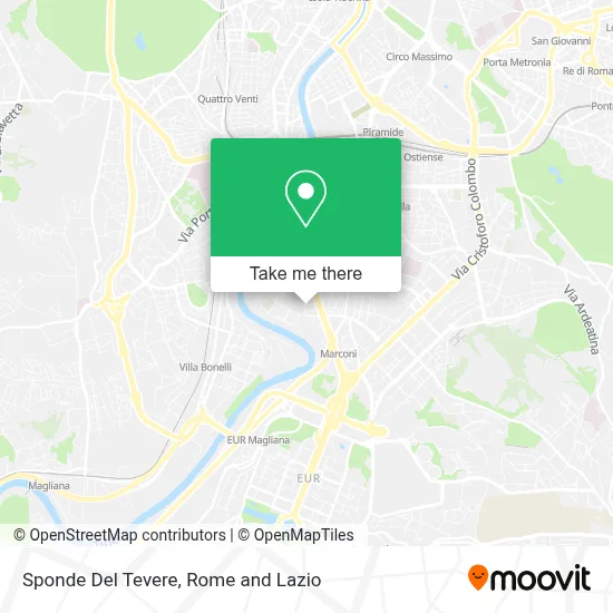 Sponde Del Tevere map
