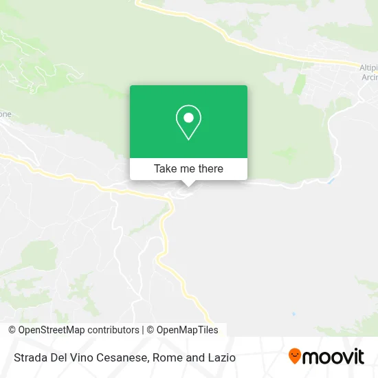 Strada Del Vino Cesanese map