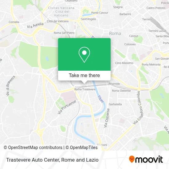 Trastevere Auto Center map