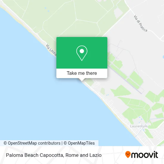 Paloma Beach Capocotta map