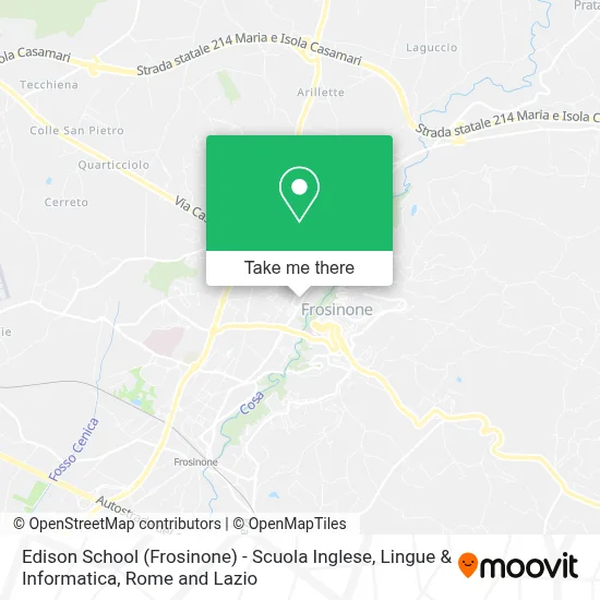 Edison School (Frosinone) - Scuola Inglese, Lingue & Informatica map