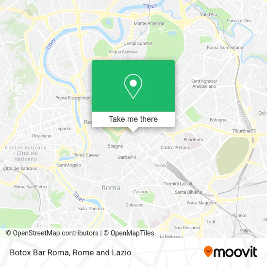 Botox Bar Roma map