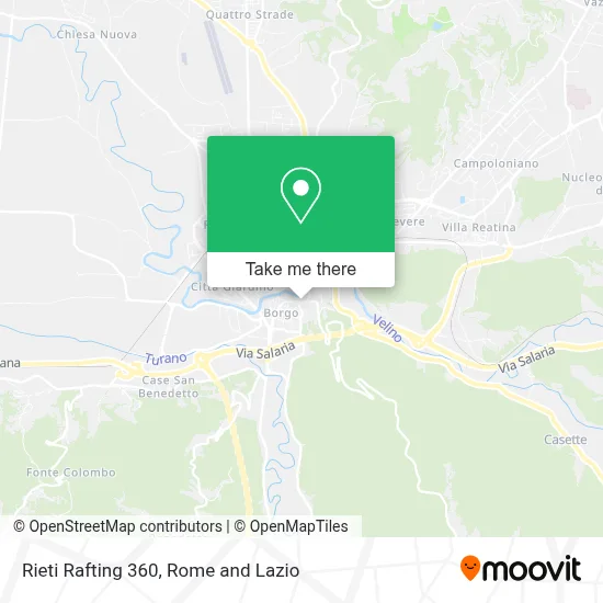 Rieti Rafting 360 map