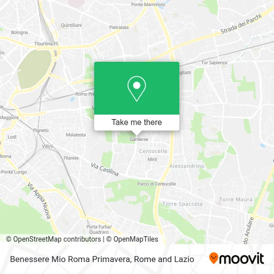 Benessere Mio  Roma Primavera map