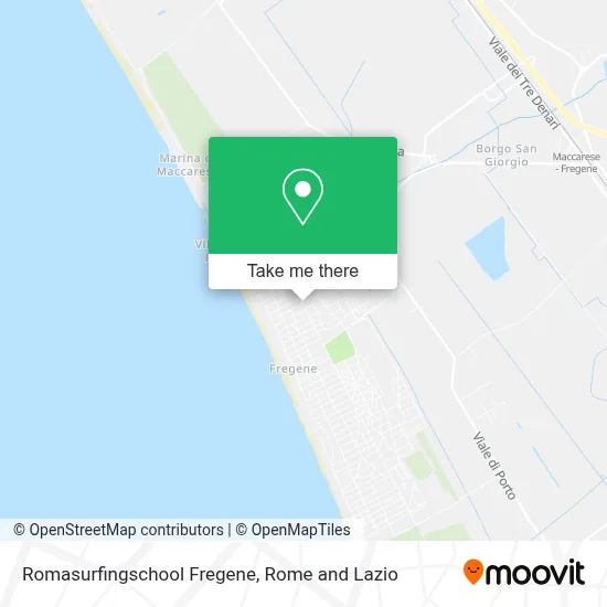 Romasurfingschool Fregene map