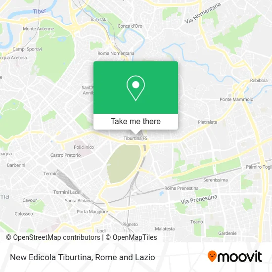 New Edicola Tiburtina map