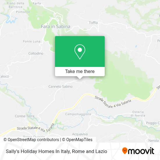 Sally's Holiday Homes In Italy map