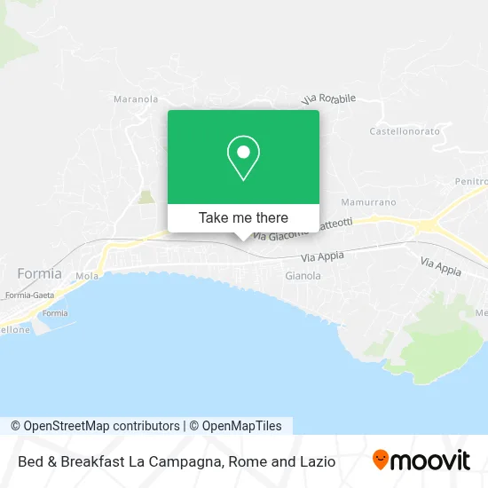 Bed & Breakfast La Campagna map