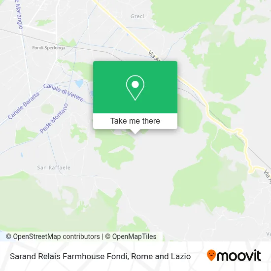 Sarand Relais Farmhouse Fondi map