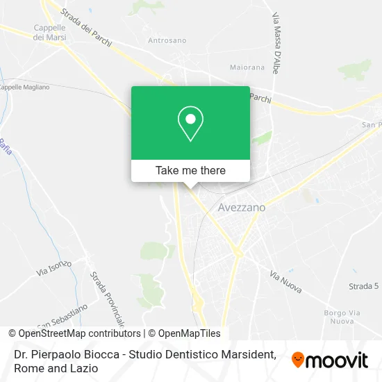 Dr. Pierpaolo Biocca - Studio Dentistico Marsident map