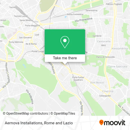 Aernova Installations map