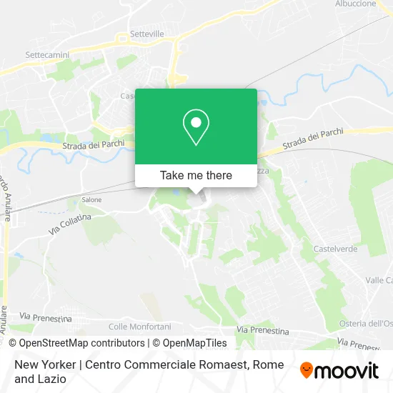 New Yorker | Centro Commerciale Romaest map