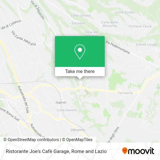 Ristorante Joe's Cafè Garage map