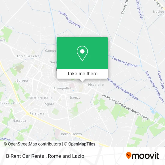 B-Rent Car Rental map