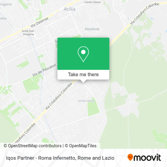 Iqos Partner - Roma Infernetto map