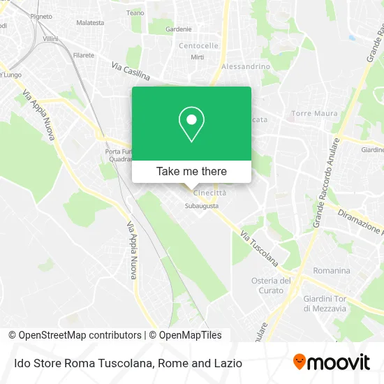 Ido Store Roma Tuscolana map