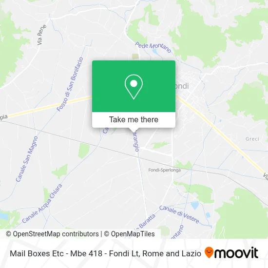 Mail Boxes Etc - Mbe 418 - Fondi Lt map