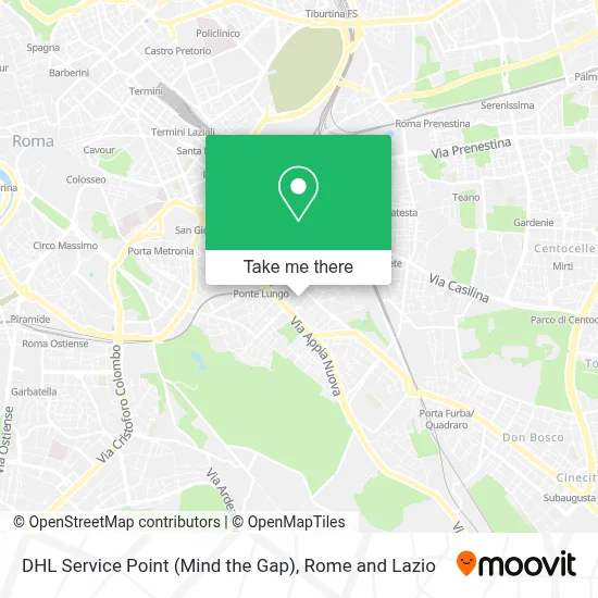 DHL Service Point (Mind the Gap) map