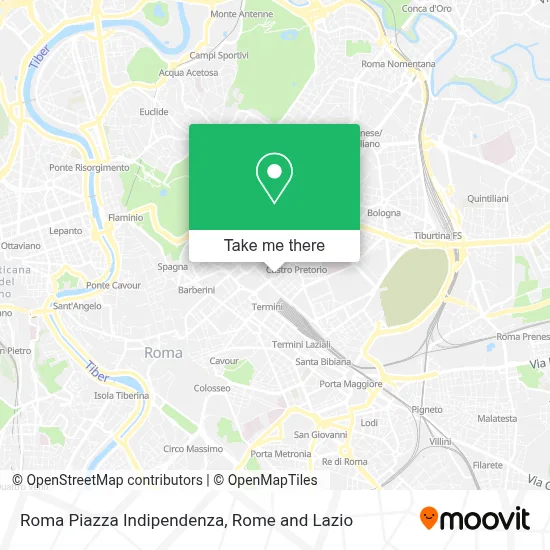 Roma Piazza Indipendenza map