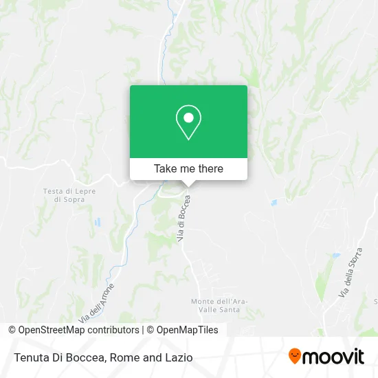 Tenuta Di Boccea map