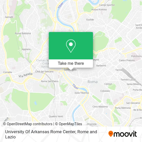 University Of Arkansas Rome Center map