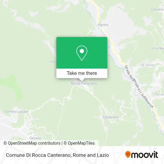 Comune Di Rocca Canterano map