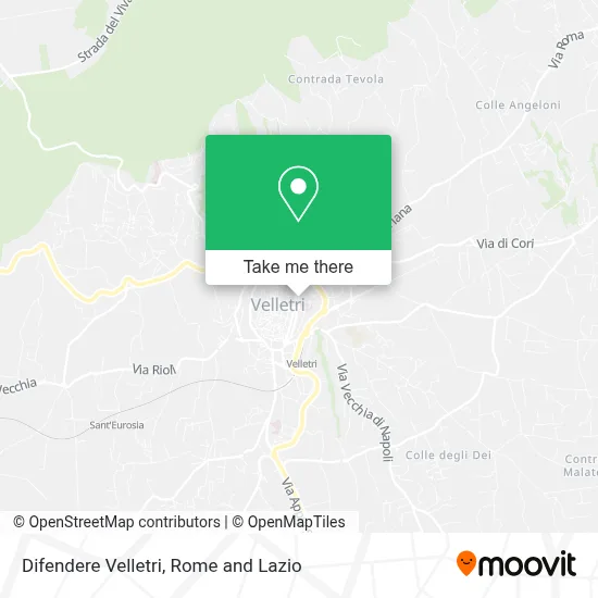 Difendere Velletri map