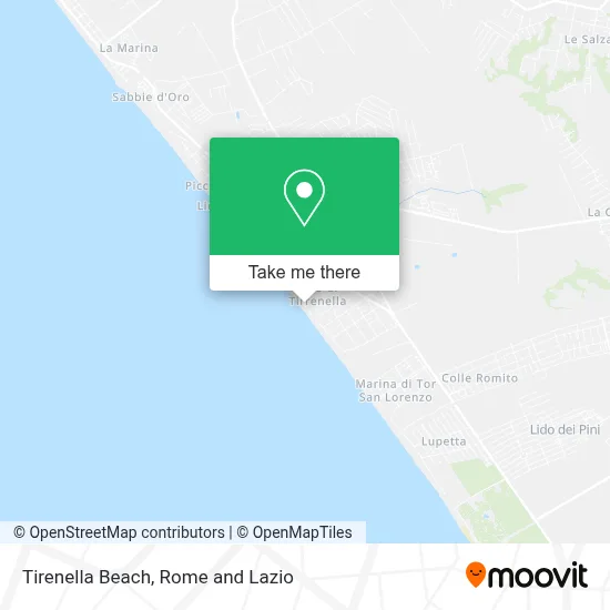 Tirenella Beach map