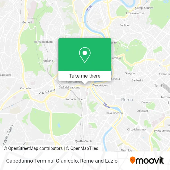 Capodanno Terminal Gianicolo map
