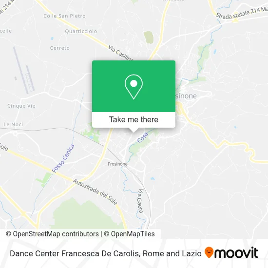 Dance Center Francesca De Carolis map