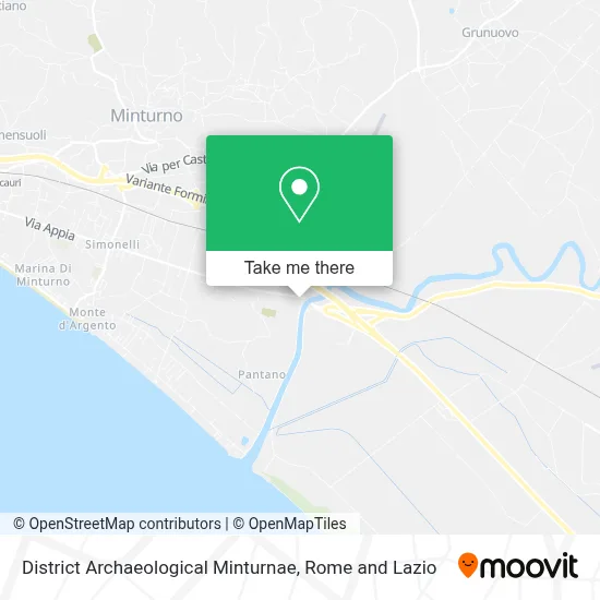 District Archaeological Minturnae map