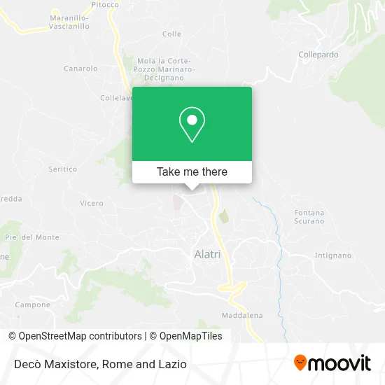 Decò Maxistore map