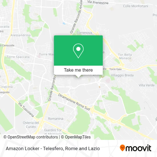 Amazon Locker - Telesfero map