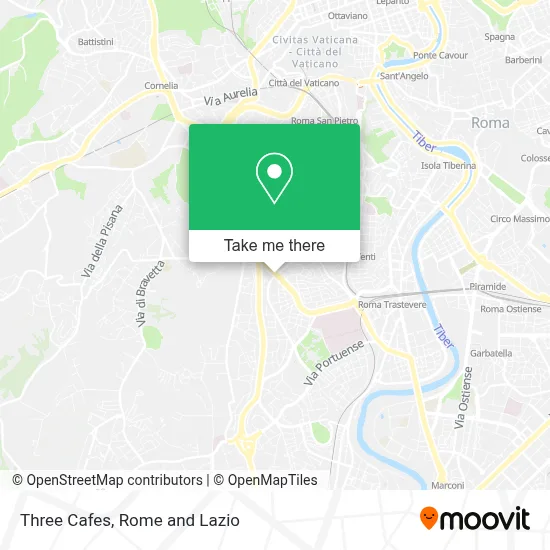 Three Cafes map