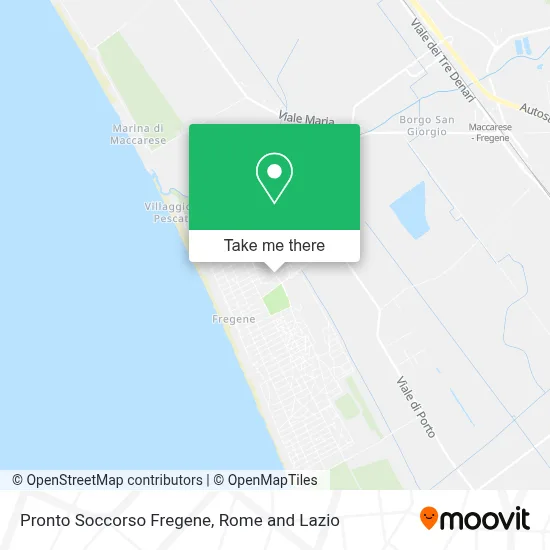 Pronto Soccorso Fregene map
