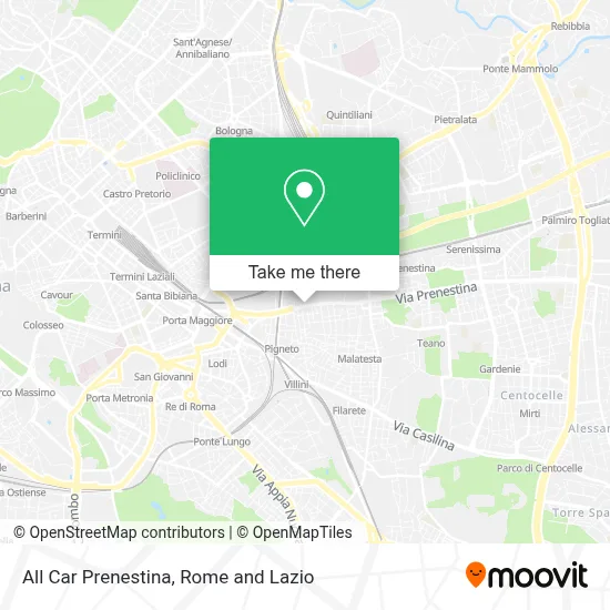 All Car Prenestina map