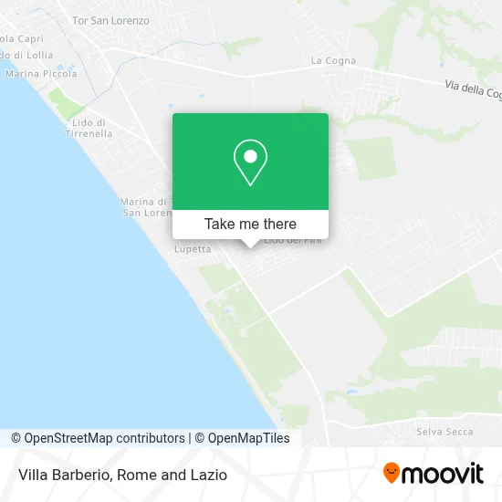 Villa Barberio map