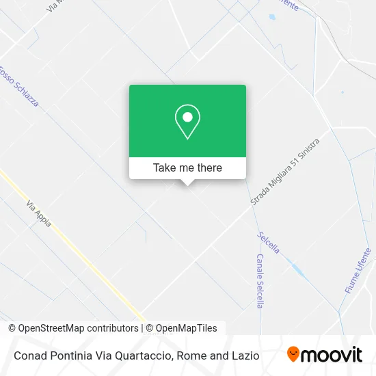 Conad Pontinia Via Quartaccio map