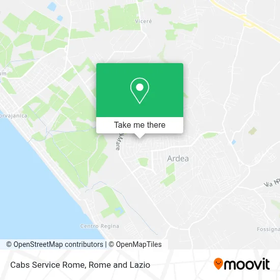 Cabs Service Rome map