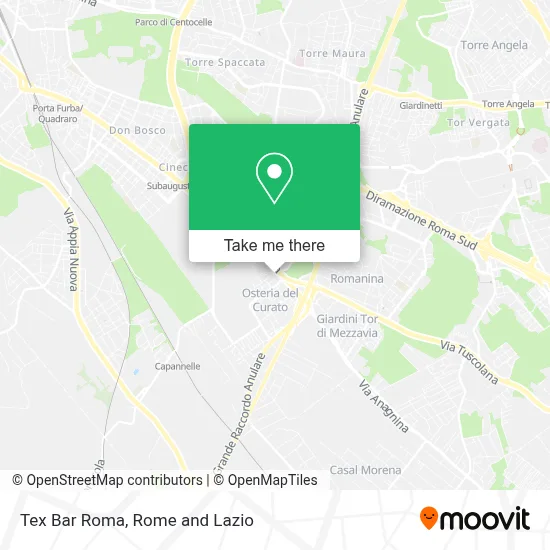 Tex Bar Roma map