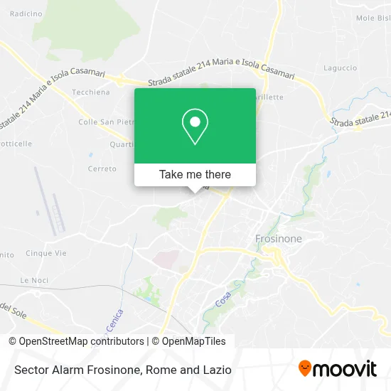 Sector Alarm Frosinone map